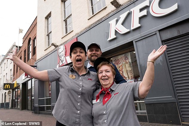 Ms Richards remained a hit among customers whatever her job title, with many taking to social media to pay tribute to the KFC employee