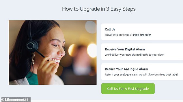 Lifeconnect24's website does still sell analogue devices, but they also provide information on how to 'upgrade' to a digital product
