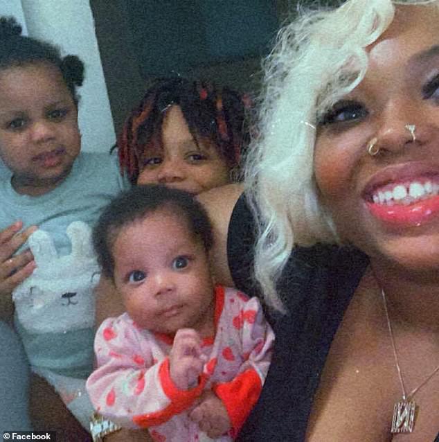 Hamilton worked more than 12-hour shifts at the Burger King on Broad River Road to support her three children (pictured)