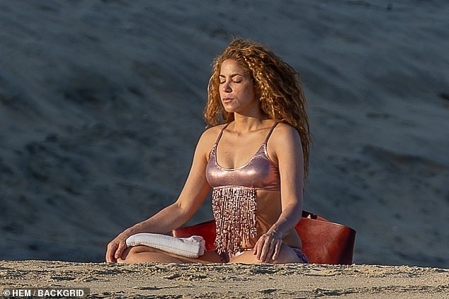 At one point she appeared to be meditating