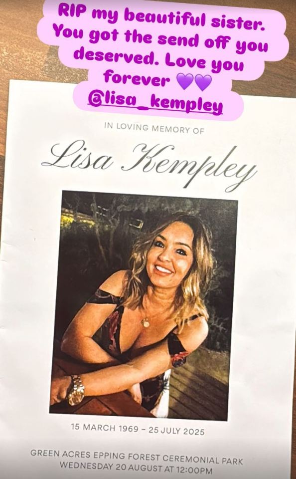 Obituary for Lisa Kempley with funeral details.