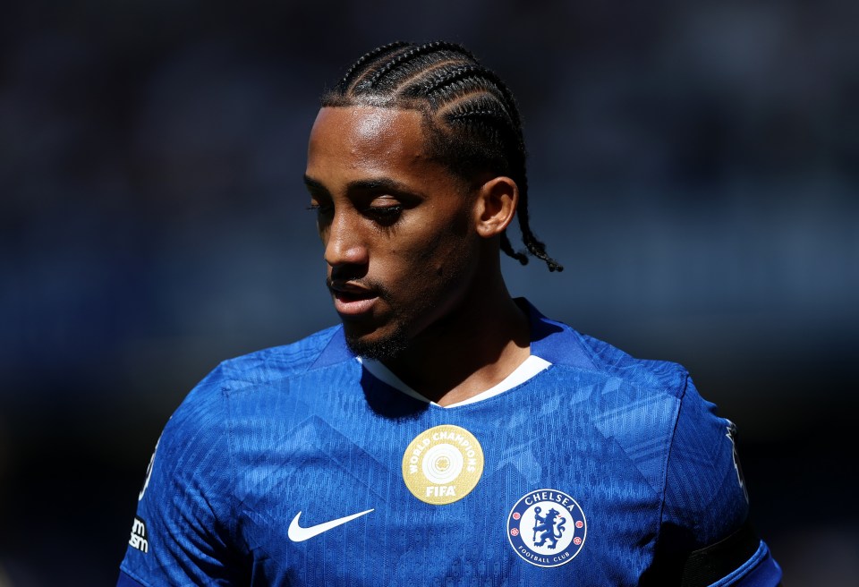 Joao Pedro of Chelsea reacts during a Premier League match.