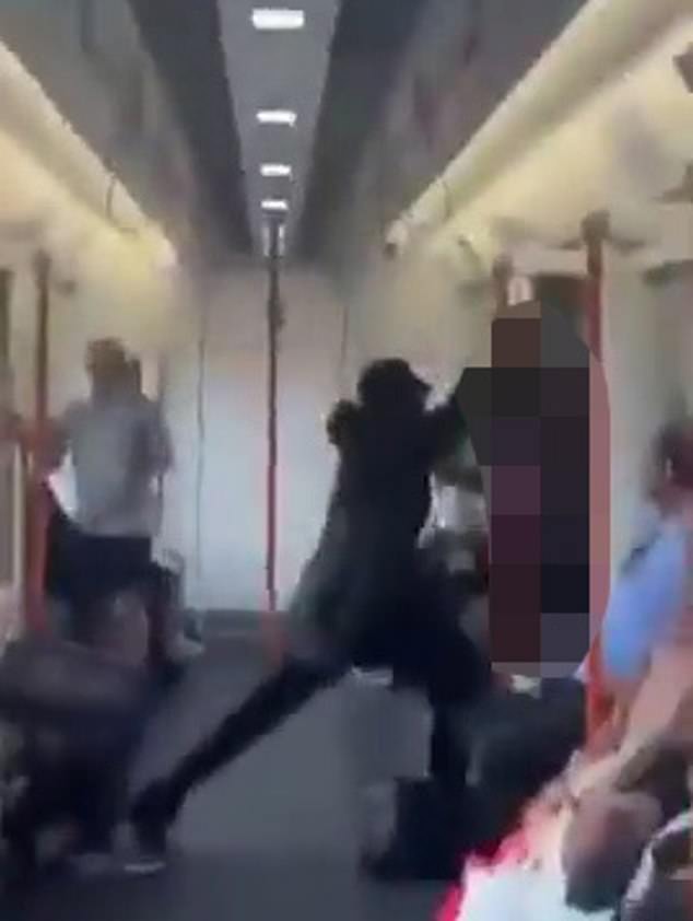 The sickening video, which has been circulating on social media, shows the teenager being slammed against the wall of a London Overground train travelling between Watford and London