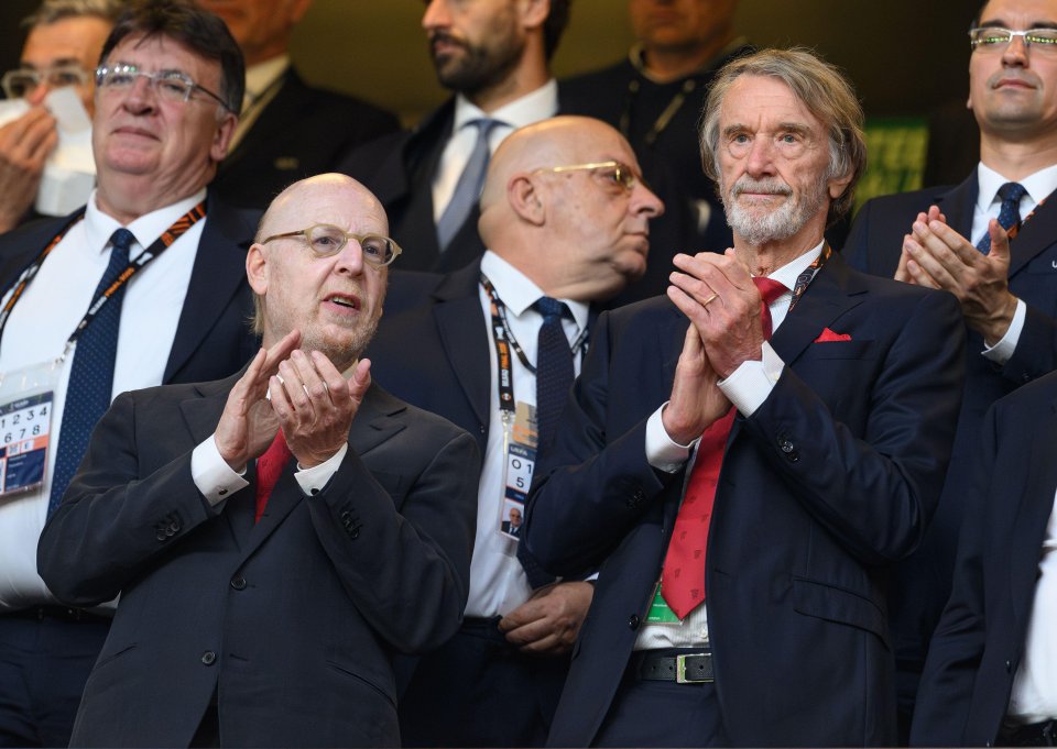 Sir Jim Ratcliffe and Avram Glazer at the UEFA Europa League Final.