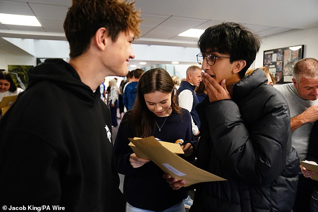 Pupils arrive at Solihull School in Solihull, West Midlands