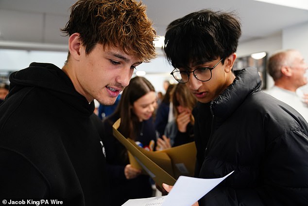 Pupils arrive at Solihull School in Solihull, West Midlands