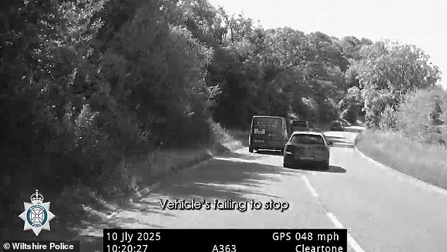 He had been seen earlier making dangerous overtakes on blind corners in a high speed police chase