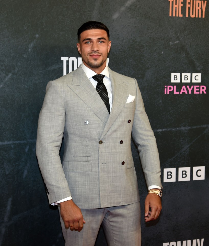 Boxer Tommy Fury at a premiere.