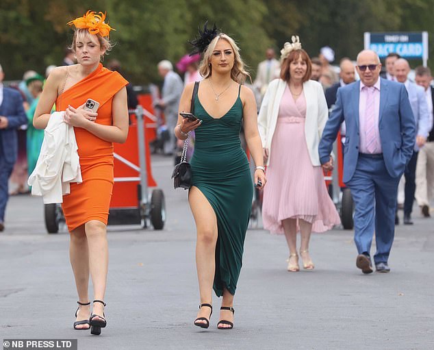 Visitors donned every shade - from bright pink and orange to baby blue - as they showed up sporting their best for Ebor Festival on Thursday