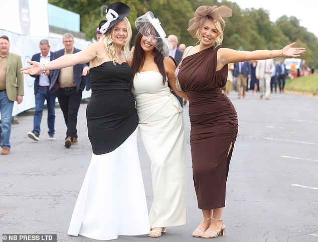 Scenes from the day showed the decorated sartorial displays, including a series of off the shoulder gowns