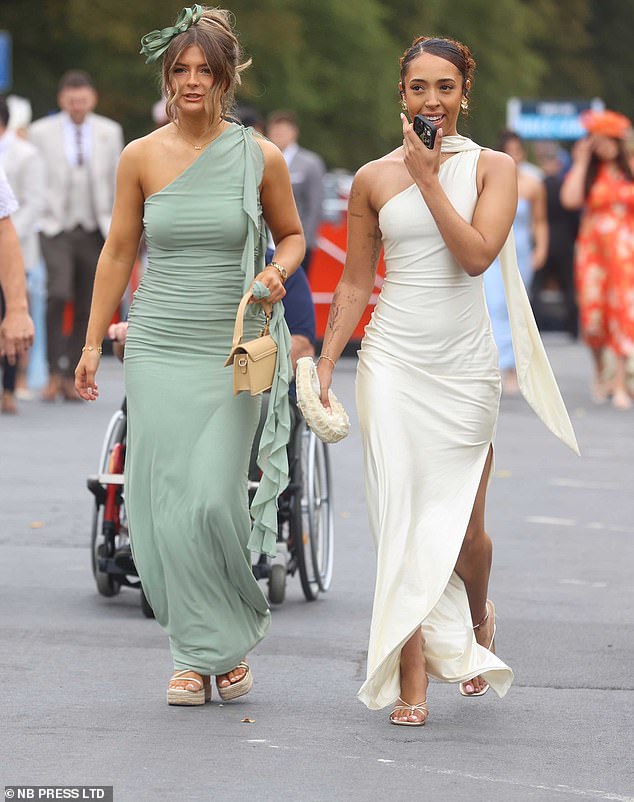 As ever, neutral tones like beige, white and cream were also popular picks for the event, pictured