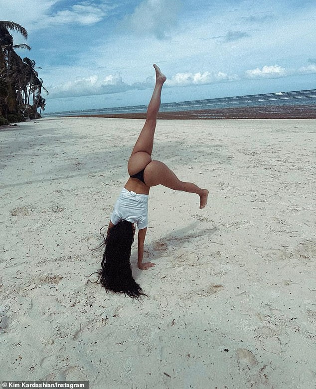 Trend setter Kim Kardashian has long been a pioneer of the G-string look, previously littering her Instagram page with pictures of her in the scanty item