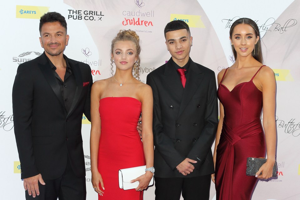 Peter Andre with his children at the Butterfly Ball.