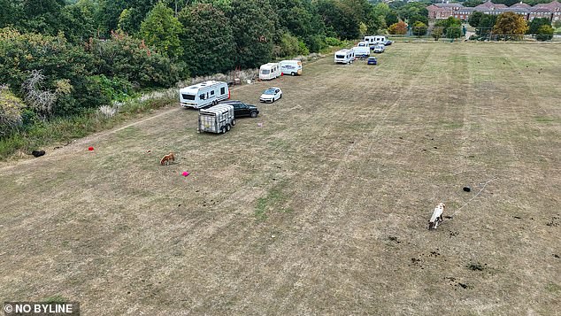 The shocking images come as the number of 'illegal' traveller sites being set up across the UK is on the rise as local councils are becoming increasingly unable to remove them, a planning enforcement officer has claimed