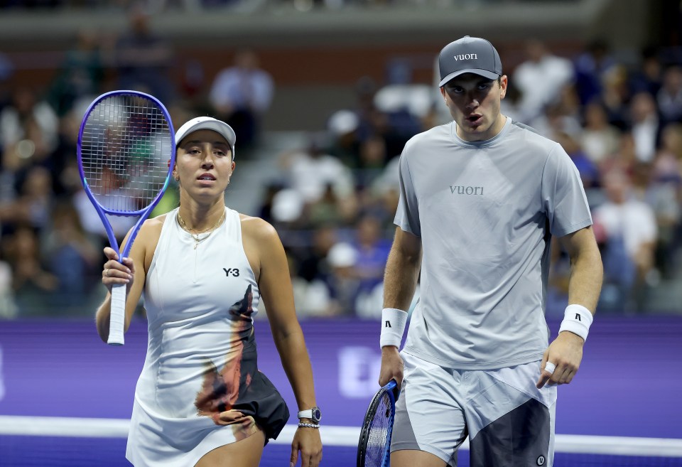 Jack Draper of Great Britain and Jessica Pegula of the United States during a tennis match.