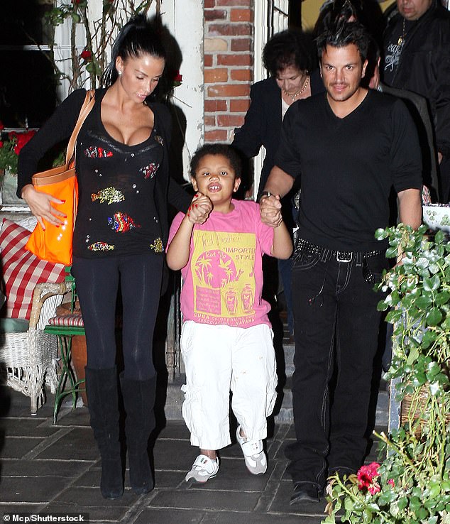 But years after their split, Peter brutally cut ties with Harvey, despite once seeing him as a son (pictured together in 2009)