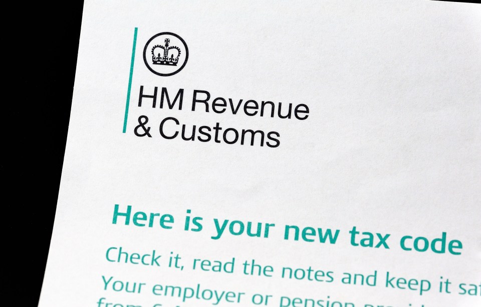 HM Revenue & Customs tax code letter.