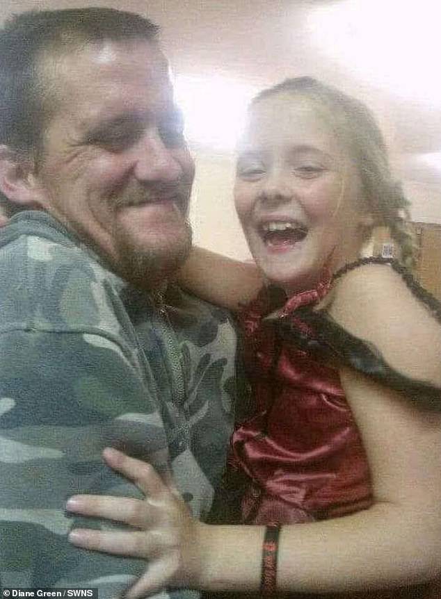 Mr Stogden pictured with his daughter Alyssa. He had only received the all clear in February after several rounds of chemo and radiotherapy