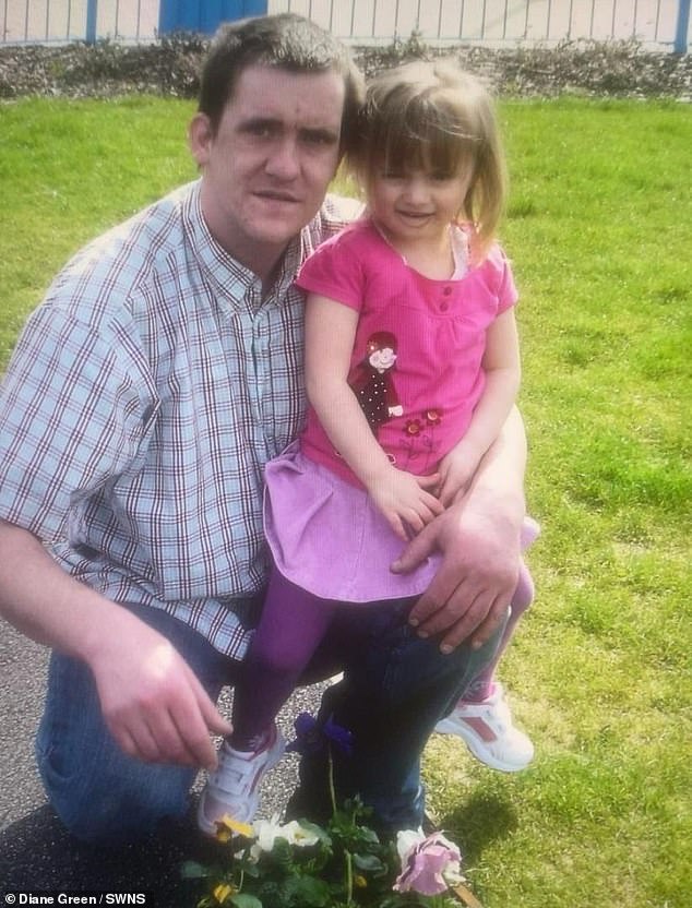 Mr Stogden pictured with Piper. His daughters led the tributes to their father describing him as the 'kindest and the funniest person in world'