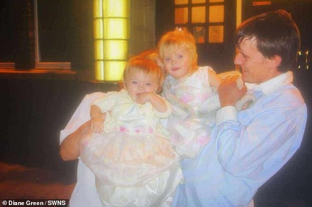 The daughters' former foster mother Diane Green, who is raising money for Mr Stogden's funeral through a Gofundme page, described him as a 'gentle giant'