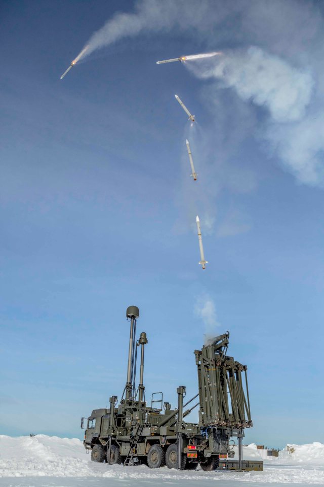 Land Ceptor missile defence system launching missiles during a live fire trial.