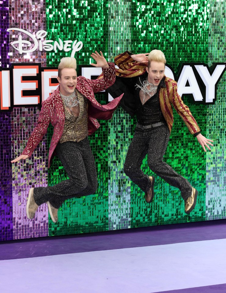 Jedward at the Freakier Friday premiere.