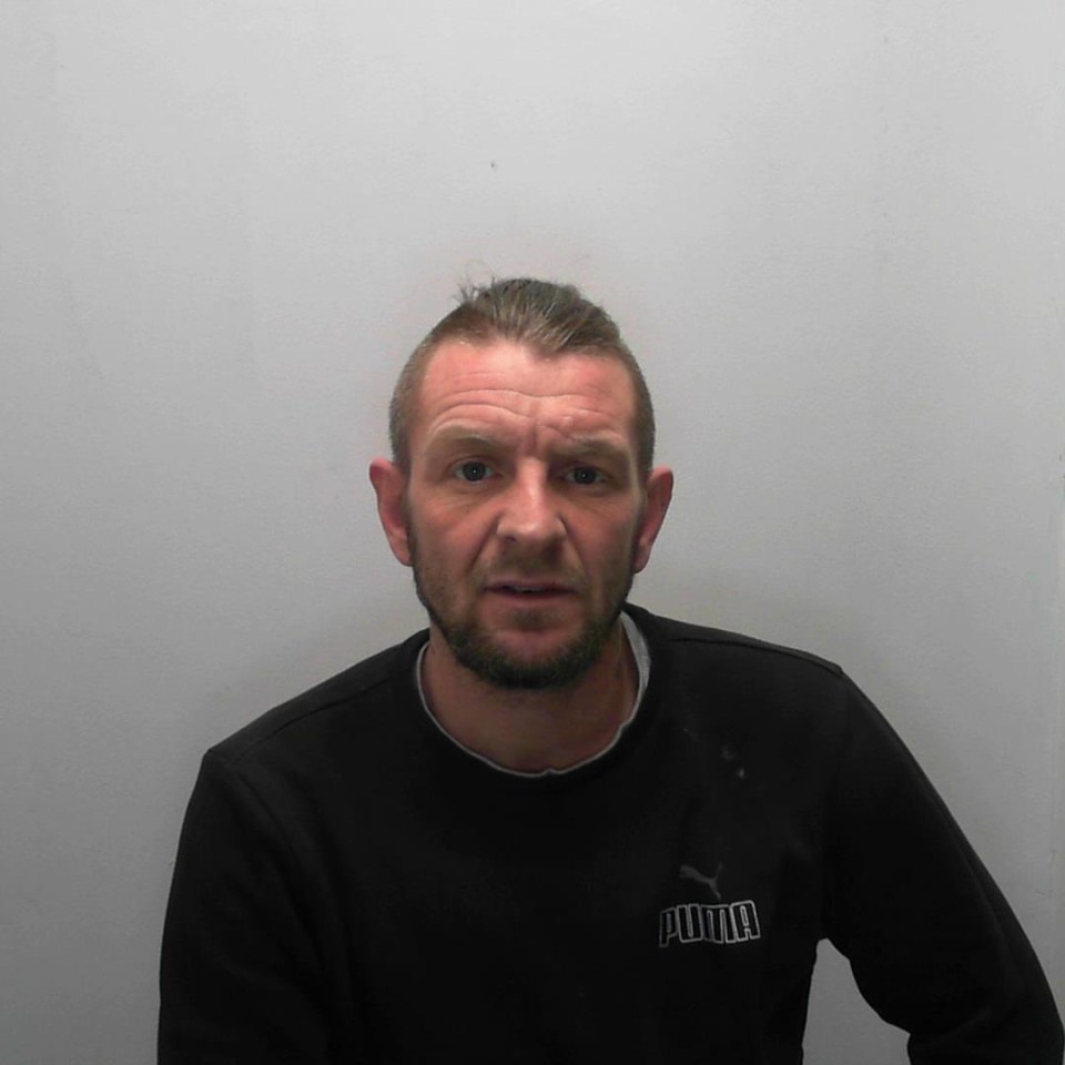 Mugshot of a man involved in an aggravated burglary.