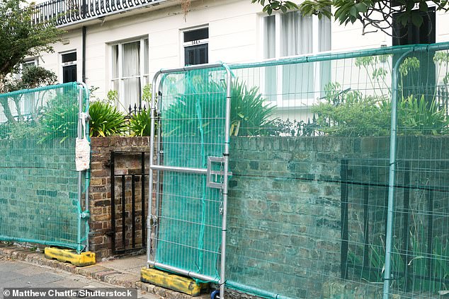 Security measures have been installed around properties in the Notting Hill area this week