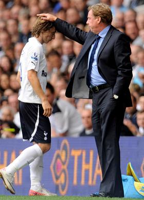 Luka Modric and Harry Redknapp