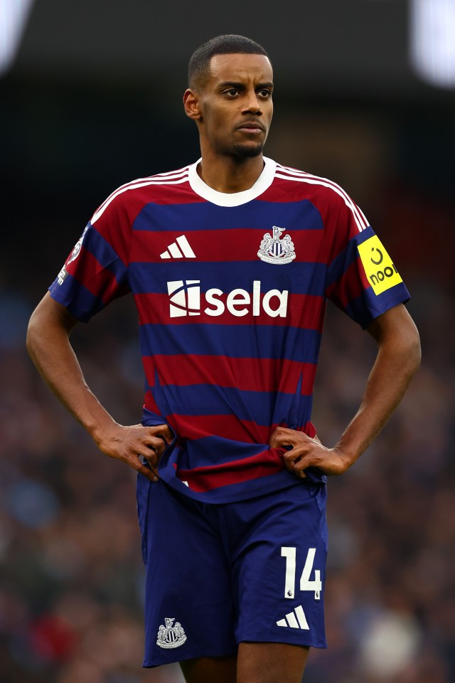 Alexander Isak of Newcastle United at a soccer match.