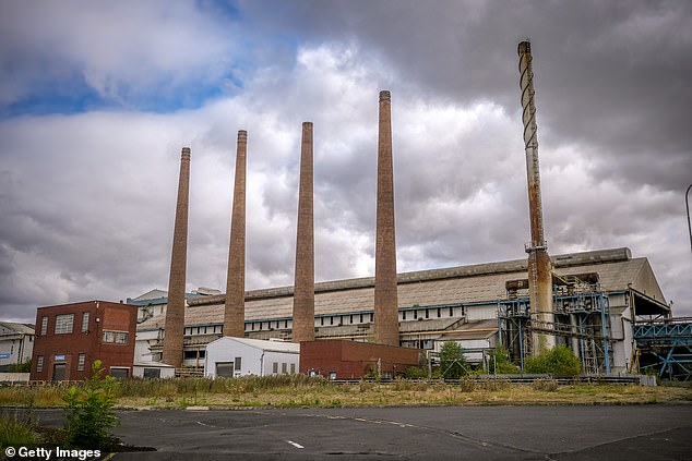 Rotherham steelworks, where the electric arc furnace has not produced steel since last year