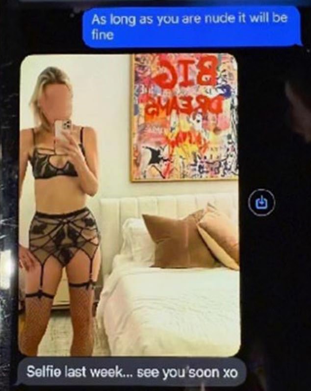 A screenshot taken from Torstensson's phone reveals messages to one of his mistresses
