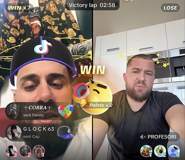 Merizaj first began sharing videos from his prison cell in 2023, and has even shared videos of himself earning tokens by winning online games