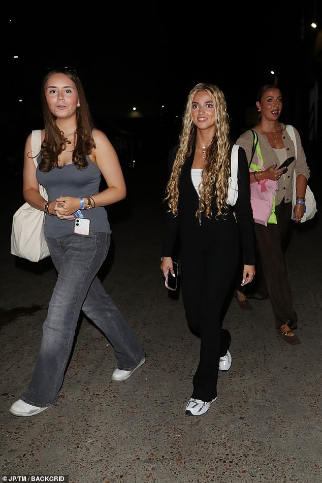 Princess opted for a casual look for the event as she sported a black zip-up top and matching tracksuit bottoms