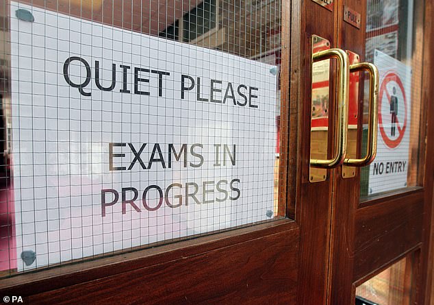 The government could be set to ditch compulsory resits altogether, with a Whitehall source allegedly stating that ministers will consider a variety of options to help tackle the rise in failing pupils, The Telegraph has reported (file image)