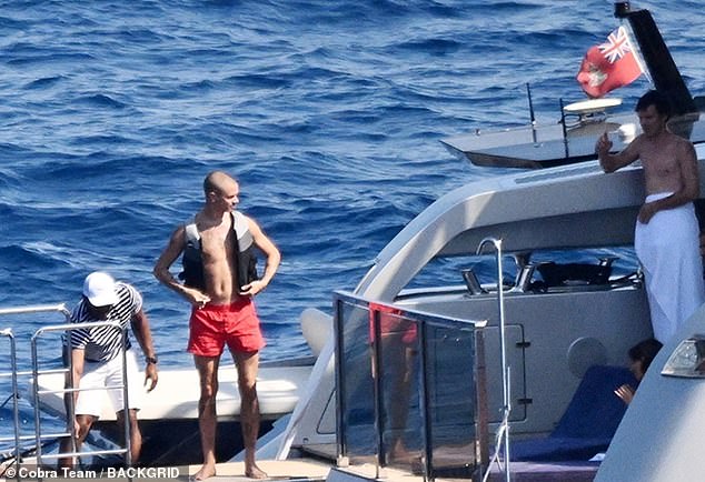 The £16M vessel's crew were on hand to help