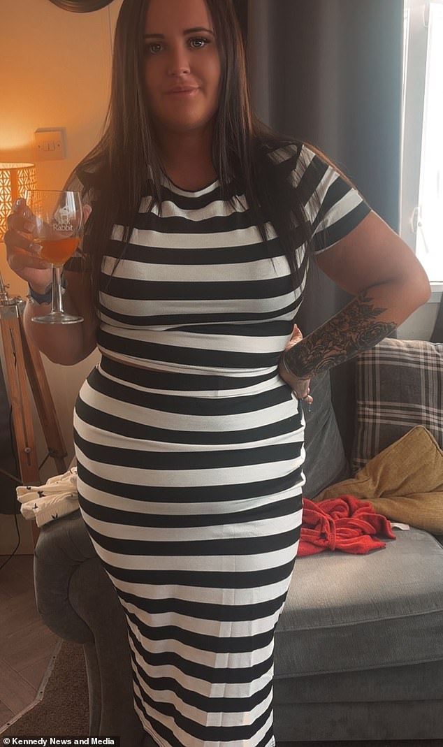 AFTER: Nikki (pictured after losing weight) shed a staggering seven stone in a matter of months after starting the jabs