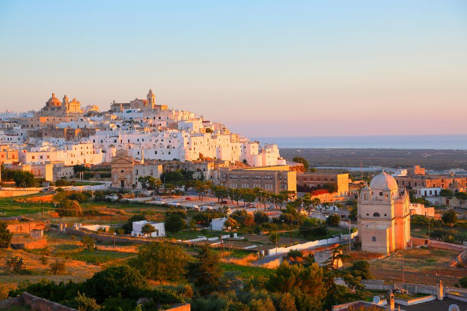 View of Ostuni, Italy.