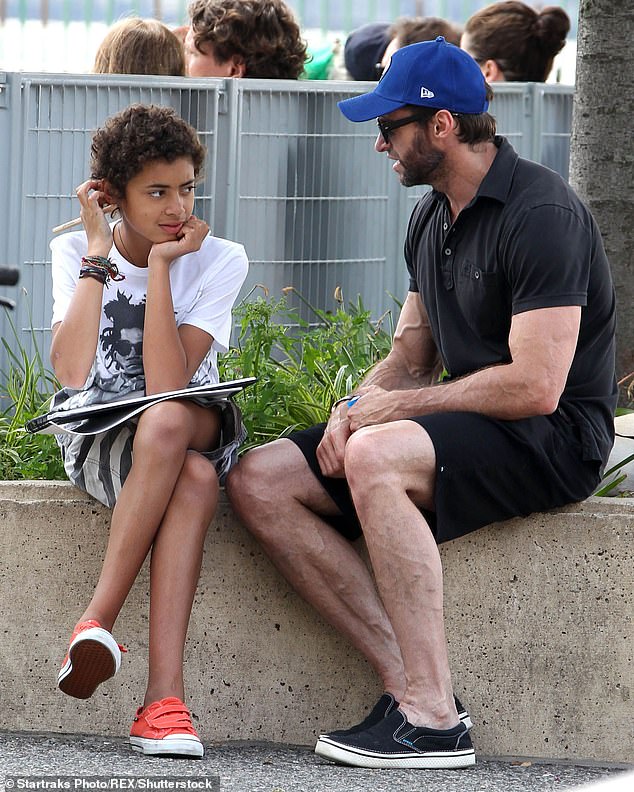 Pictured: Oscar Maximillian Jackman and Hugh Jackman out and about in New York back in 2013