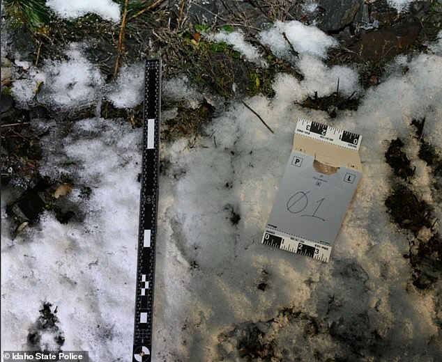 Police noticed a footprint in the snow outside the house