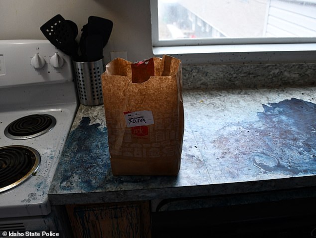 A takeout bag with Xana's name on it had been left on the kitchen counter. Xana ordered delivery on the night she was murdered