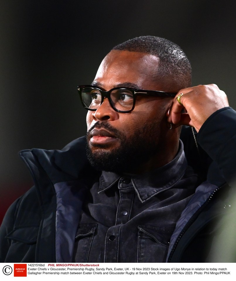Photo of Ugo Monye at a rugby match.