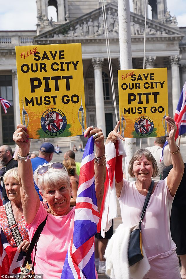 These banners referred to Councillor Steve Pitt, leader of the local council