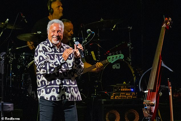 The singer, 85, took to the stage to perform his greatest hits - including What's New Pussycat?, Sex Bomb and I'm Growing Old as he opened the first of his two nights there