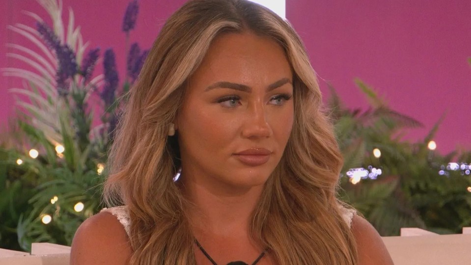 An image collage containing 1 images, Image 1 shows Megan Moore on Love Island