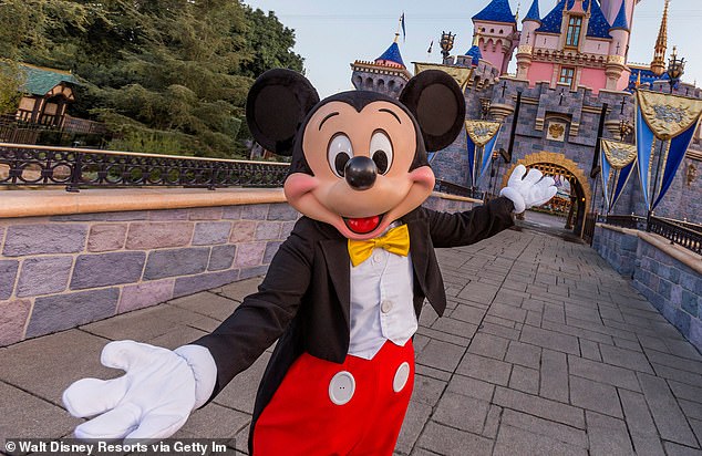 Fans were 'terrified' after noticing the character's body didn't exactly match the size of the head in the 1950s, as the person underneath just wore normal clothes. Mickey is seen recently