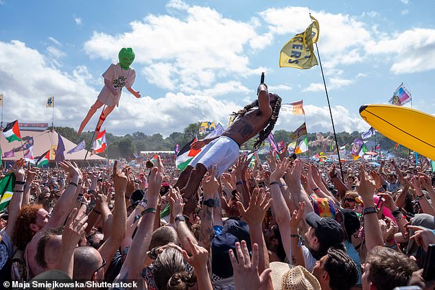 Bob Vylan performs at the West Holts stage at the Glastonbury 2025 festival Glastonbury Festival, Day 4, UK - 28 Jun 2025
