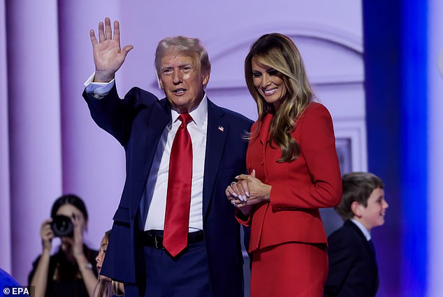 Melania (right) influenced her husband's volte-face on the Israeli-Palestine conflict, for example, with Trump acknowledging 'real starvation' in Gaza for the first time last month