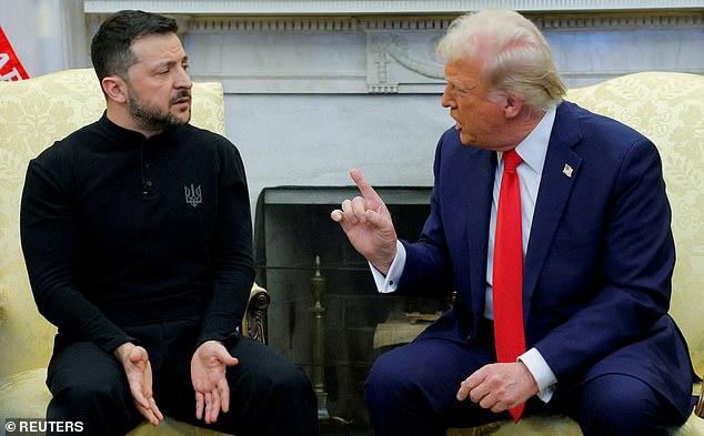 Trump, who stunned the world by shouting down Zelensky during a White House visit in February this year (as seen above), recently admitted he no longer sees the Ukrainian leader as the one blocking a path to peace