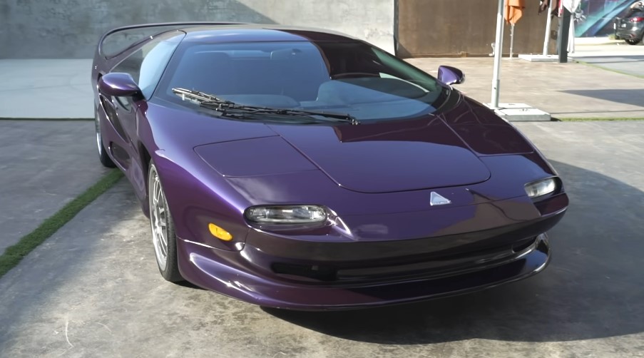 Purple Vector M12 sports car.
